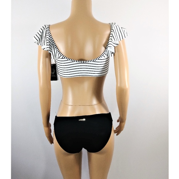 Vince Camuto Black & White 2 PC Swimsute - Picture 4 of 4